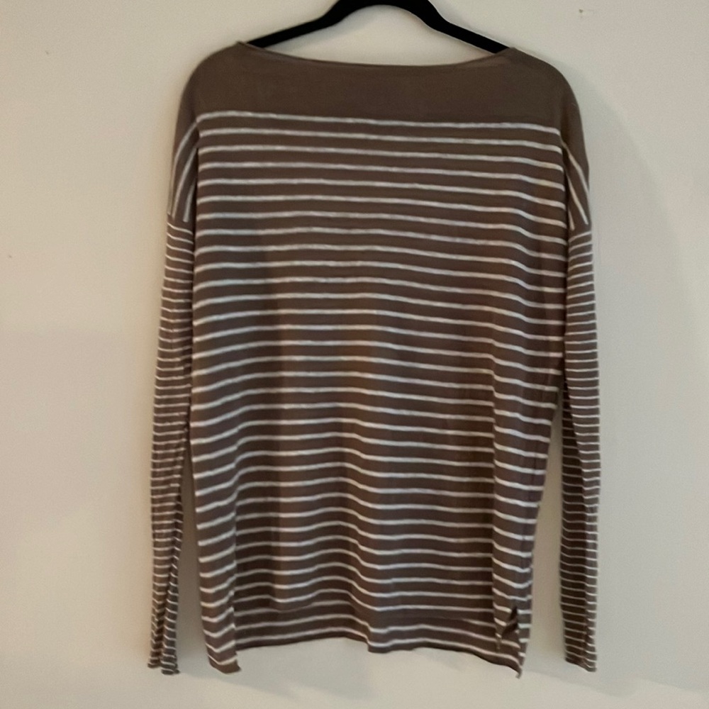 Vince Linen Long Sleeve Top